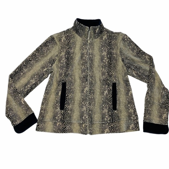 SNAKESKIN Print Long Sleeve Full Zip Jacket - Picture 8 of 10